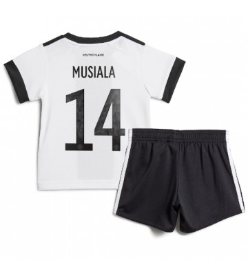 Tyskland Jamal Musiala #14 Hemmaställ Barn VM 2022 Kortärmad (+ Korta byxor)